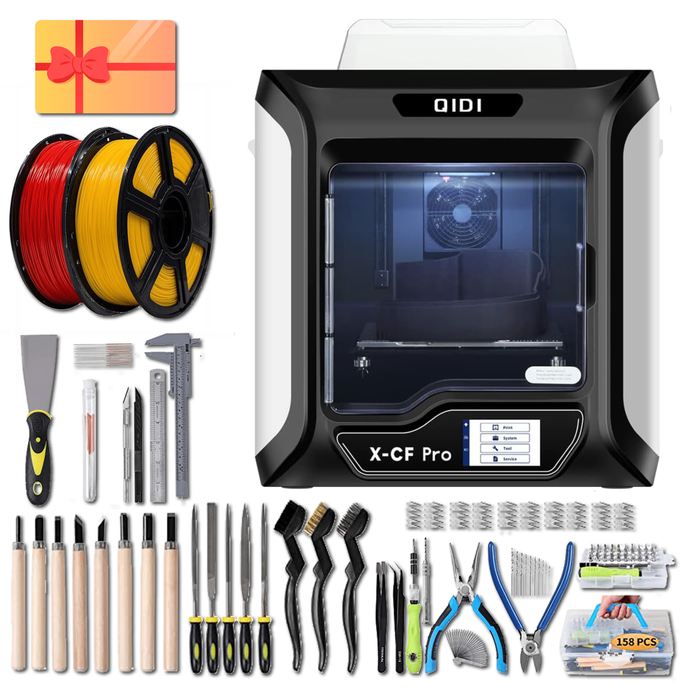 Qidi Tech X-CF Pro Industrial Grade 3D Printer Maker Bundle - 3D Printernational