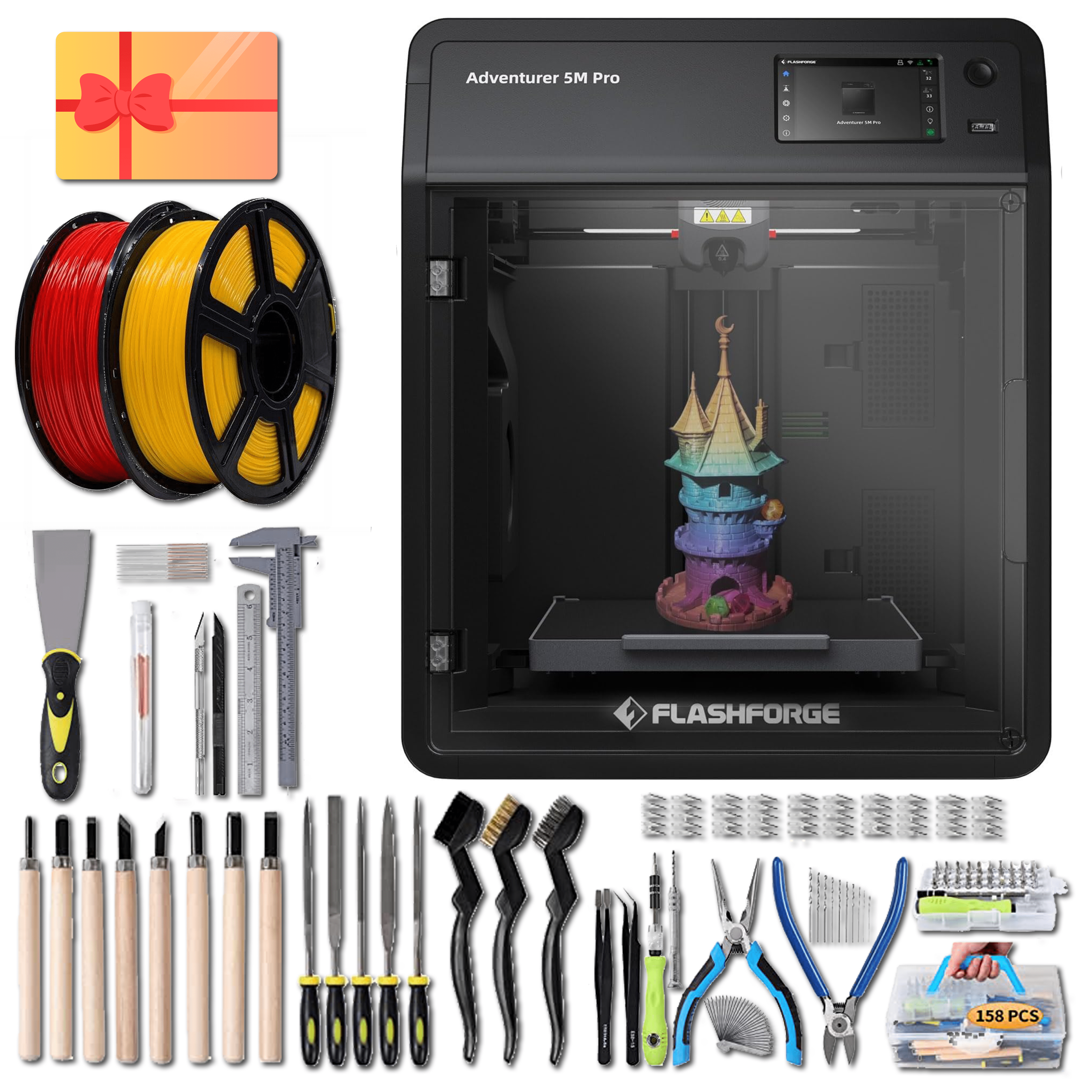 FlashForge Adventurer 5M Pro 3D Printer Maker Bundle– 3D