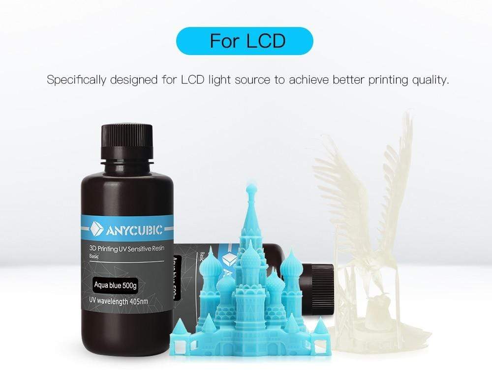 ANYCUBIC-Résine Lavable à l'Eau 3D Prquinze, pour LCD DLP Photon M3 Plus  Max 7K