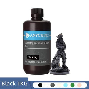 ANYCUBIC 3D Printing Materials Black-1kg ANYCUBIC 405nm UV Resin For Photon LCD 3D Printer 500G/1000G