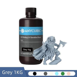 ANYCUBIC 3D Printing Materials Grey-1kg ANYCUBIC 405nm UV Resin For Photon LCD 3D Printer 500G/1000G