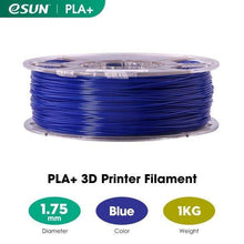 Charger l&#39;image dans la visionneuse de la galerie, eSUN 3D Printing Materials Blue eSUN 3D Printer Filament PLA+ 1.75mm 1KG (2.2 LBS) Spool
