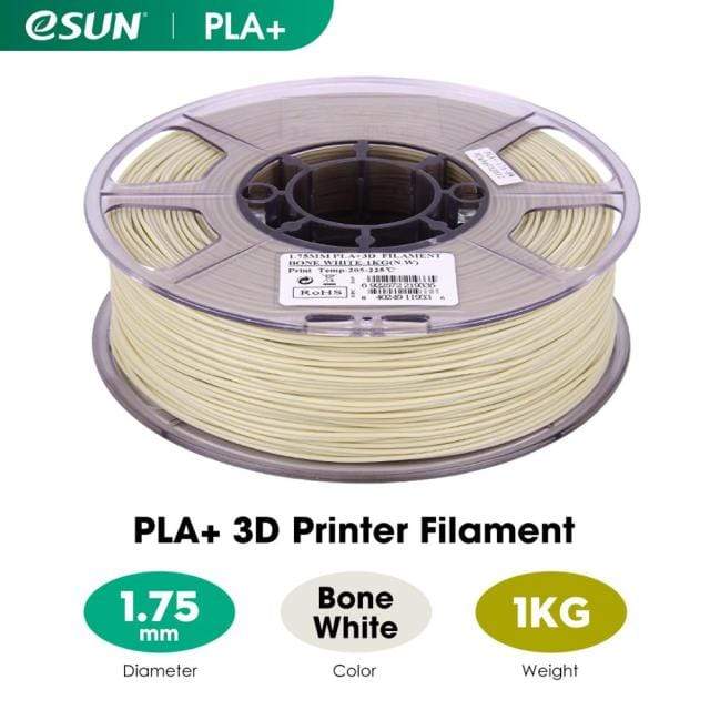 eSUN 3D Printing Materials Bone White eSUN 3D Printer Filament PLA+ 1.75mm 1KG (2.2 LBS) Spool