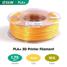 Charger l&#39;image dans la visionneuse de la galerie, eSUN 3D Printing Materials Dark Yellow eSUN 3D Printer Filament PLA+ 1.75mm 1KG (2.2 LBS) Spool