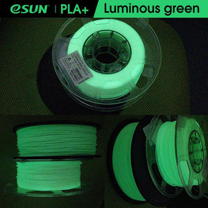 eSUN 3D Printing Materials eSUN Glow In The Dark 3D Printer Filament PLA+ 1.75mm 1KG (2.2 LBS) Spool