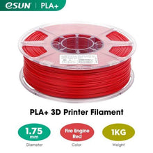 Charger l&#39;image dans la visionneuse de la galerie, eSUN 3D Printing Materials Fire Engine Red eSUN 3D Printer Filament PLA+ 1.75mm 1KG (2.2 LBS) Spool