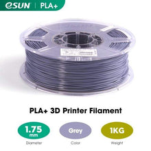 Charger l&#39;image dans la visionneuse de la galerie, eSUN 3D Printing Materials Gray eSUN 3D Printer Filament PLA+ 1.75mm 1KG (2.2 LBS) Spool