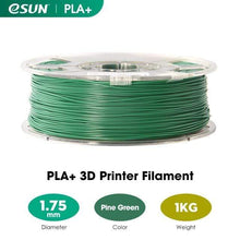 Charger l&#39;image dans la visionneuse de la galerie, eSUN 3D Printing Materials Pine Green eSUN 3D Printer Filament PLA+ 1.75mm 1KG (2.2 LBS) Spool